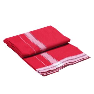 Red kerala lungi Folded bright