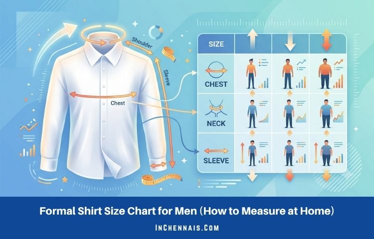 Formal Shirt Size Chart for Men